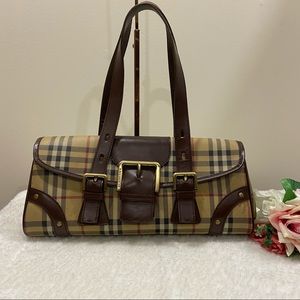 💯 Authentic Burberry Haymarket Check Satchel